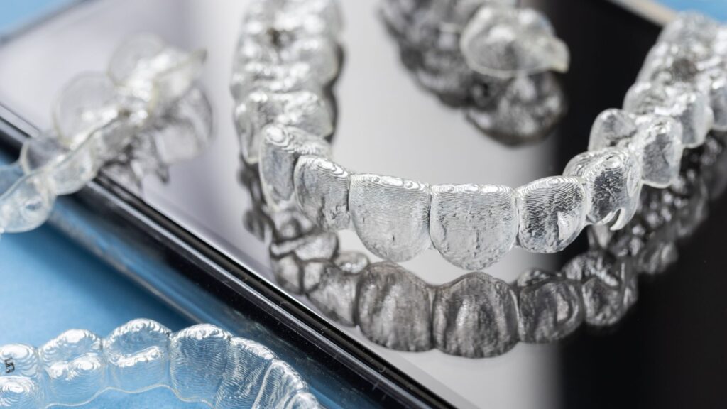 close up of invisalign material